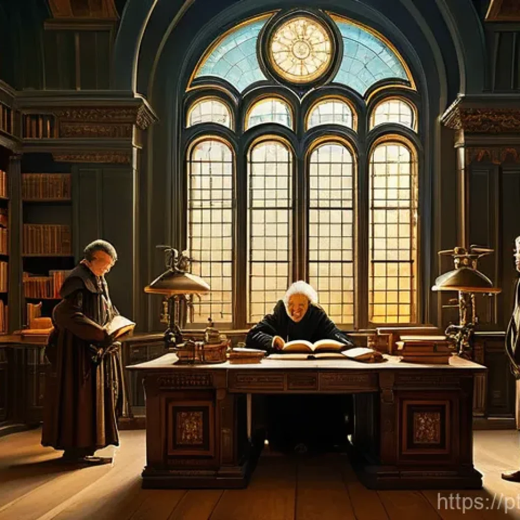 포스트휴머니즘과 전통적인 인본주의 비교 - **Humanism: The Dawn of Reason**
A highly detailed, intricate oil painting in the style of the R...