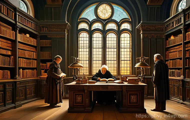 포스트휴머니즘과 전통적인 인본주의 비교 - **Humanism: The Dawn of Reason**
A highly detailed, intricate oil painting in the style of the R...